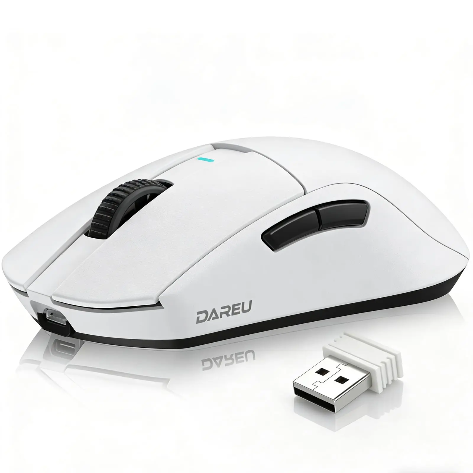 Dareu A950GM Wireless Gaming Mouse, 60g Superlight Ergonomic Mouse, PAW3395 26K DPI Optical Sensor, Triple Mode BT/2.4G/Wired, 125H Battery Life, PBT Buttons, 100M Clicks, Professional Esports Mouse