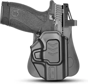 Outside Waistband Holster for Smith & Wesson Bodyguard 2.0, Level II Retention, Adjustable 360° Silicone Paddle, RDS Ready