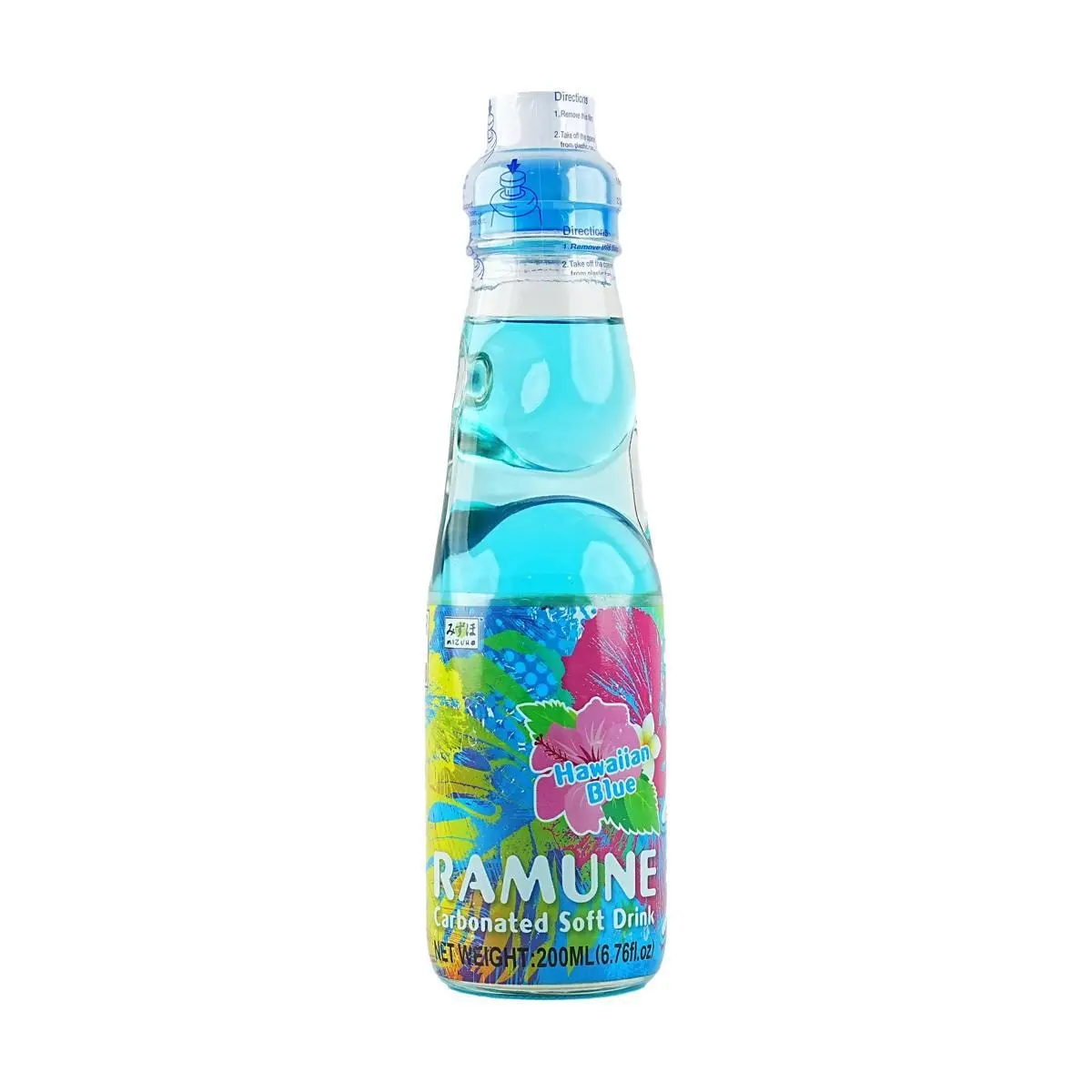 MIZUHO Japanese RAMUNE Marble Soda Hawaiian Flavor 200ml