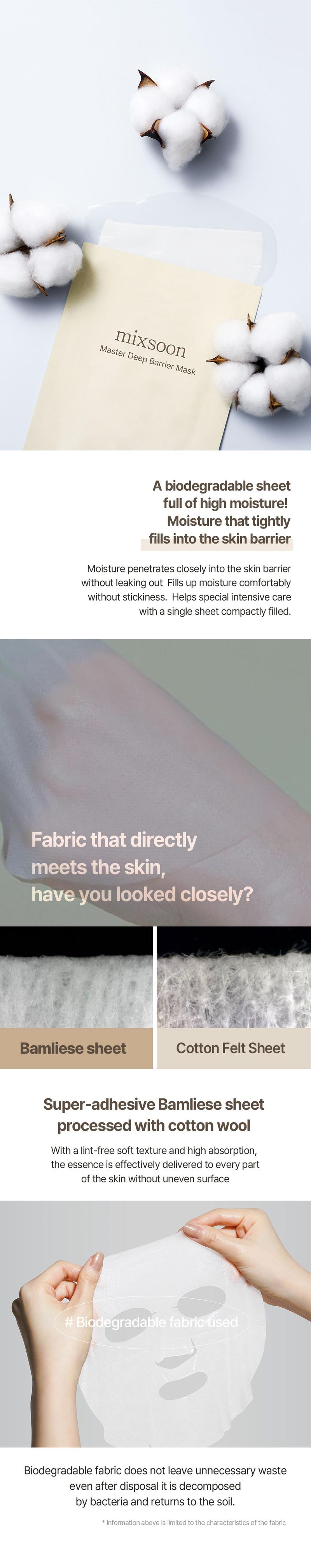 [mixsoon Official Shop] Master Deep Barrier Sheet Mask 5EA - Moisturizing Barrier Mask with Centella Asiatica, Madecassoside & Ceramide NP, Korean Skincare for Glass Skin