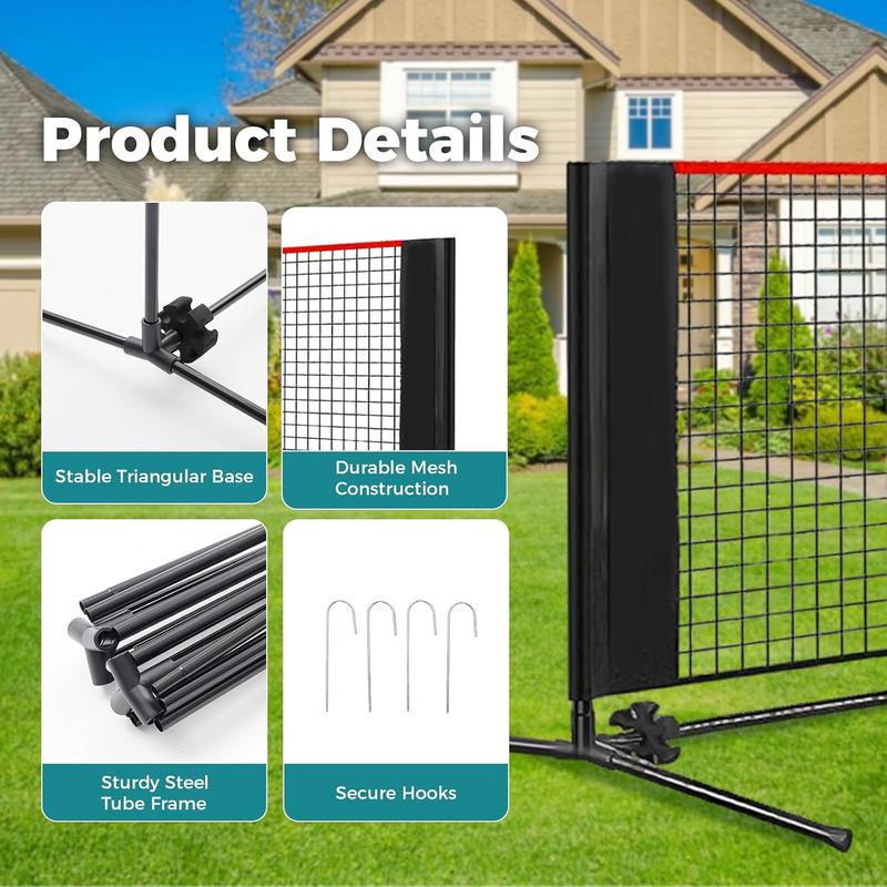 Height Adjustable Volleyball Net for Pool & Backyard, Portable Outdoor Sports Net with Carry Bag, 10FT/14FT/17FT, Red and Blue Available