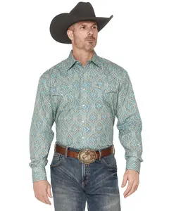 Stetson Men's Medallion Print Long Sleeve Snap Western Shirt - 11-001-0425-2002