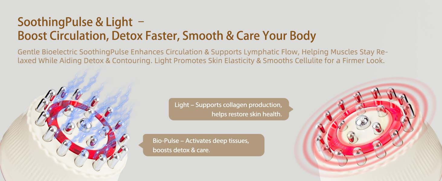 【TikTokShopBlackFriday】Handheld Massager for Full Body Relaxation & Lymphatic Support - Soothe Legs, Arms & Belly with Heat, Vibration, Microcurrent & Light Therapy to Revitalize Circulation, Portable Gift