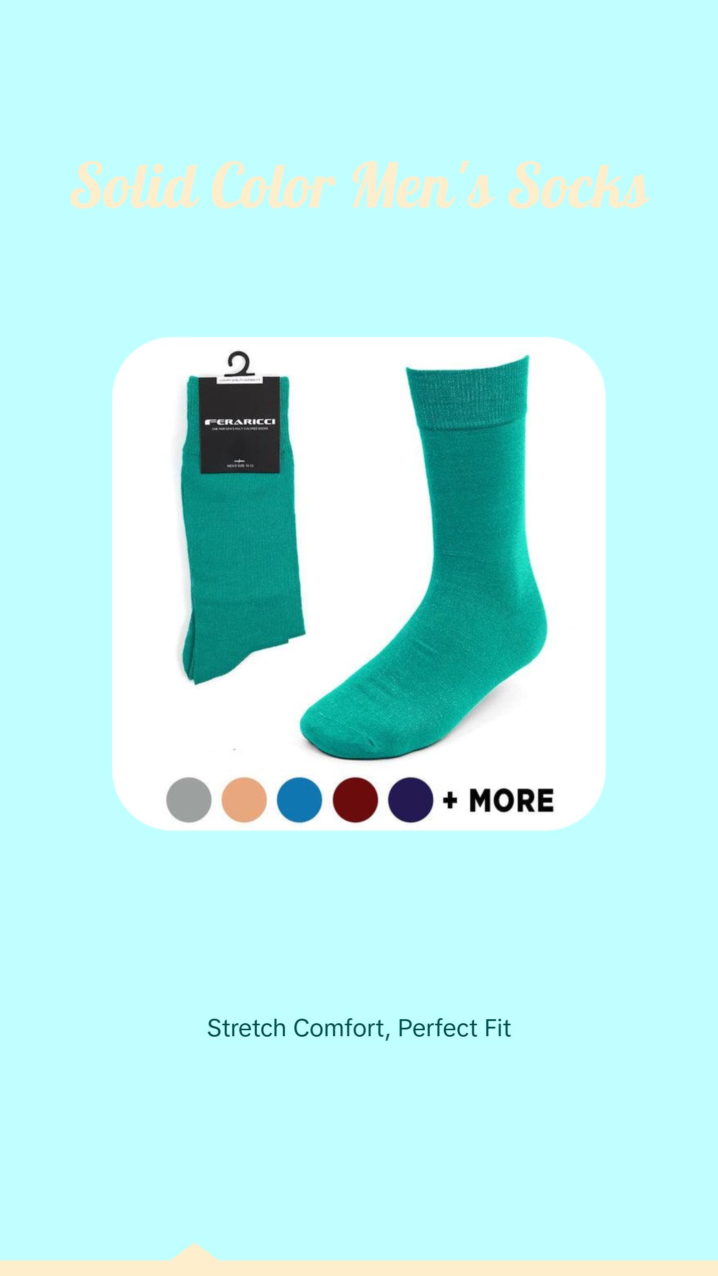 Men's Socks - Solid Crew