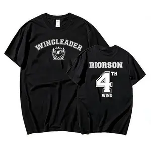 Front Crest Logo Back Big Number 2-Sided Athletic Font Heavyweight Cotton Tshirt, Preppy Sport Casual Cotton Top
