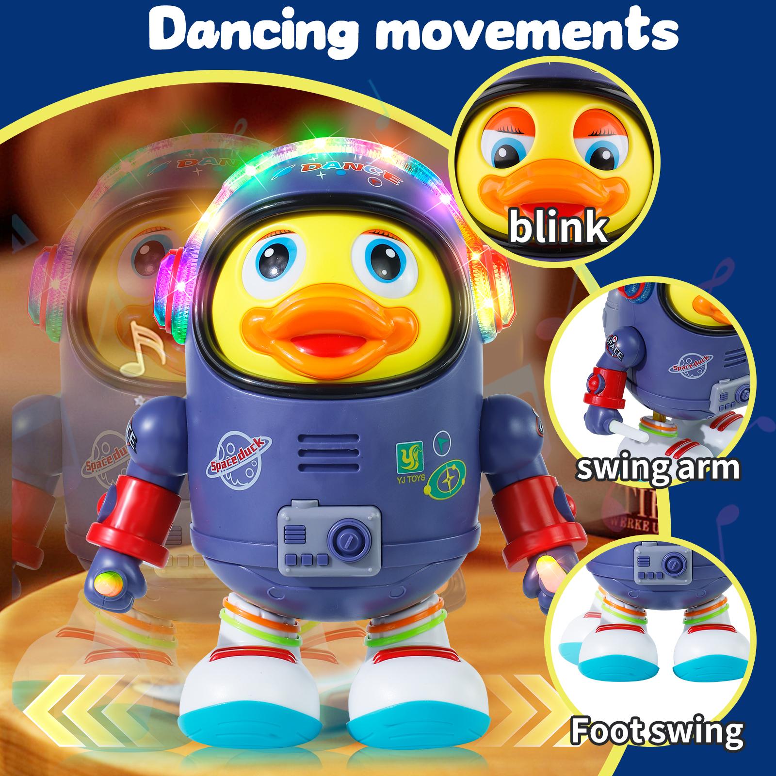 Dancing Space Duck Toy for Kids with Music & Lights – Electric Waddling Fun Gift Toy