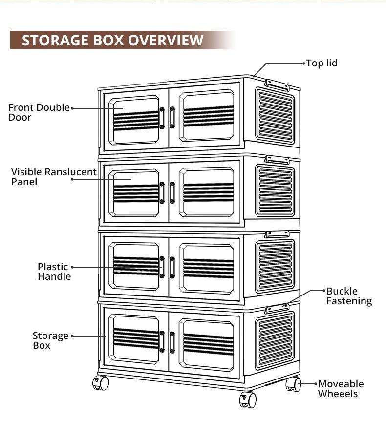 SPACIFY HOME Foldable Storage Bins 76QT with Lid, Magnetic Doors & Lockable Wheels, Stackable storage Boxes for Living Room, Office, Kitchen, Dorm SPACIFY HOME Foldable Storage Bins 76QT with Lid, Magnetic Doors & Lockable Wheels, Stackable storage Boxes for Living Room, Office, Kitchen, Dorm
