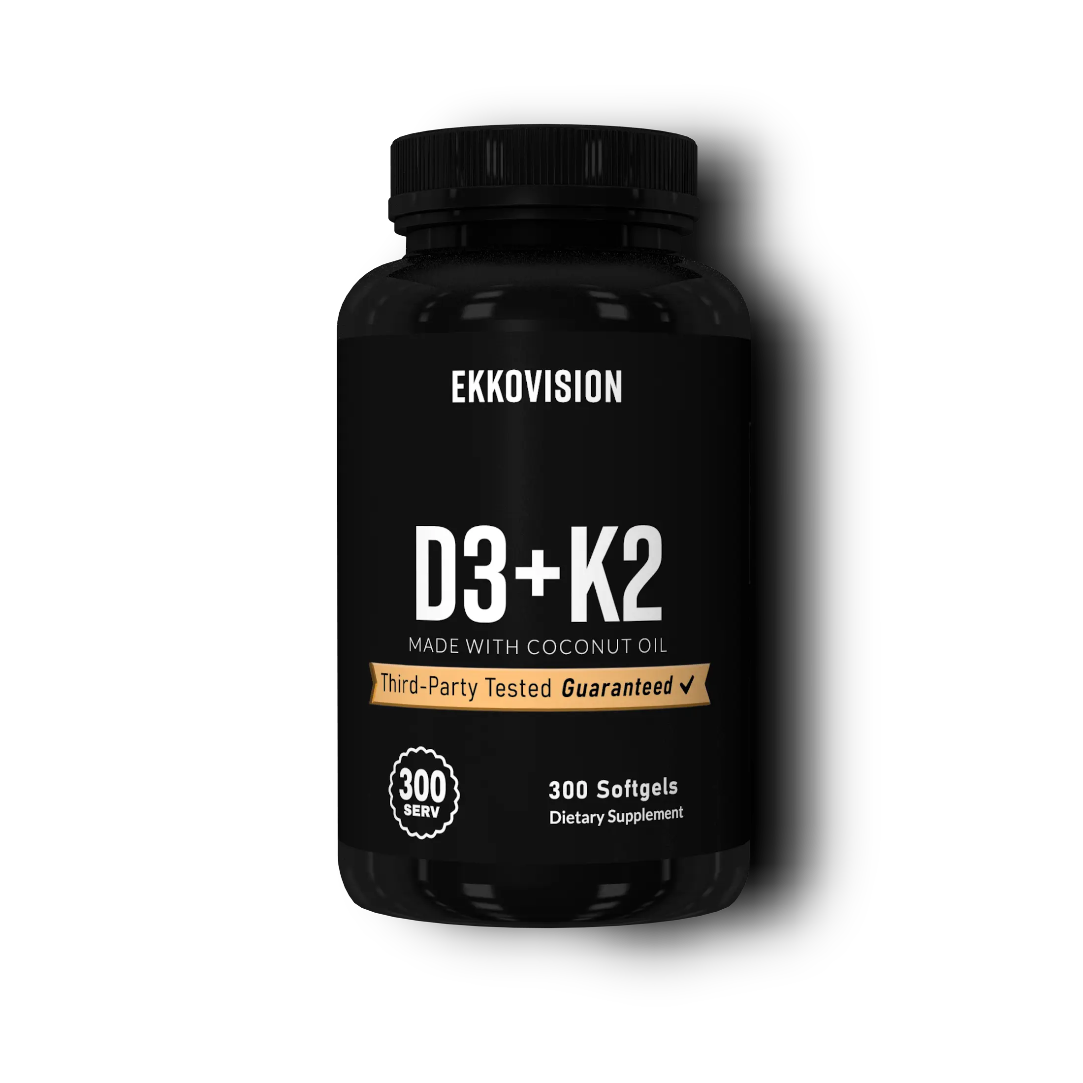 EKKO D3 + K2 - Vitamin Supplement -   3rd Party Tested - Wellness