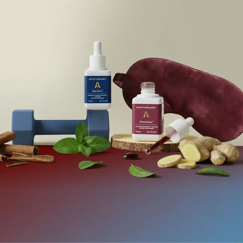 Apothékary AM to PM Duo - Support your full day rhythm - Support Metabolism & Promote Sleep Liquid Herbal Drops* | Made in the USA Stress Resilience Metabolic Maintenance Botanical Supplement Cortisol Liquid Drops