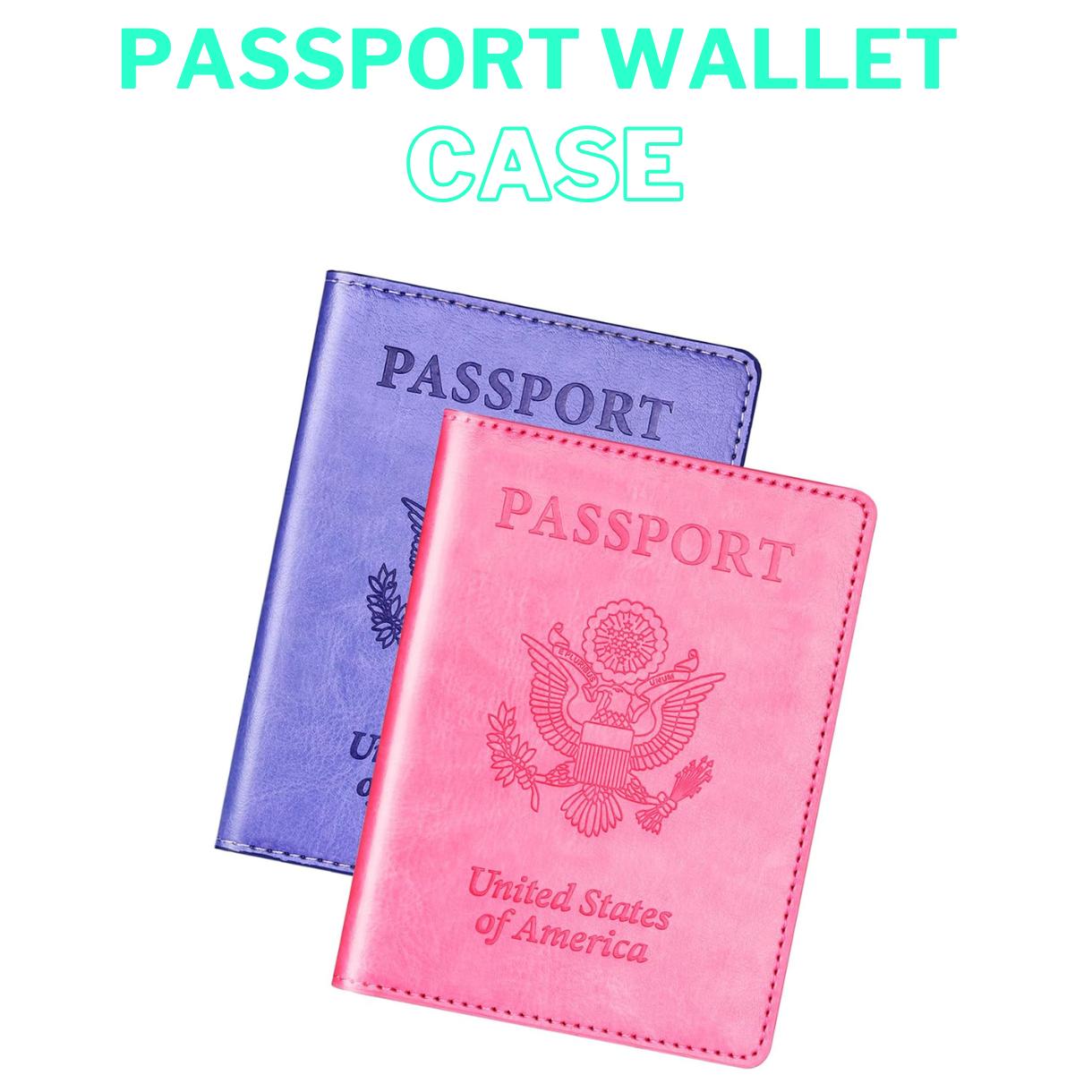 Passport Holder for Travel Cruise Essentials 2 Pcs, Passport Cover Wallet Case Travel Gifts Women Men Family, Passports Book Holders Vacation Accessories Must Haves