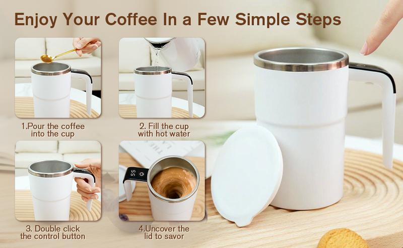 Electric Self-stirring Coffee Mug Magnetic Stirring Cup Rechargeable Automatic Mixing Cup w/LCD Thermometer for Milk/Cocoa at Office/Kitchen/Travel Electric Self-stirring Coffee Mug Magnetic Stirring Cup Rechargeable Automatic Mixing Cup w/LCD Thermometer for Milk/Cocoa at Office/Kitchen/Travel