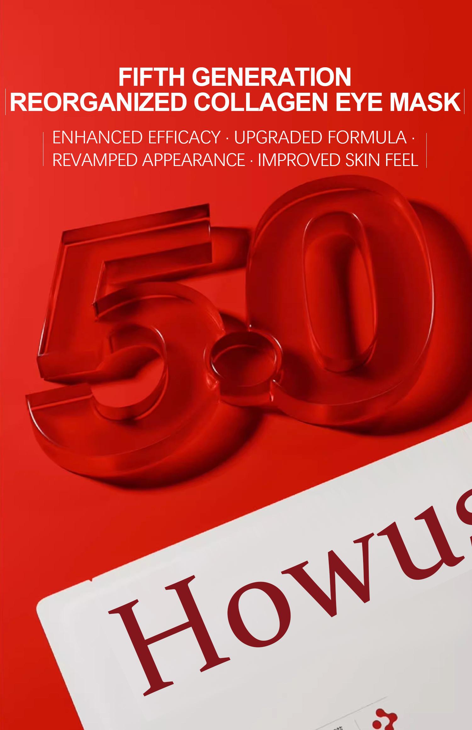 Deep Collagen Hydrogel Eye patches (4 Pairs), Firming & Moisture Facial Mask, Affordable Glass Glow Skincare Mask, Korean Skincare, Anti-aging, Drooping Eyelid, Puffiness, DEPUFFS UNDER-EYE BAGS. Hydrating