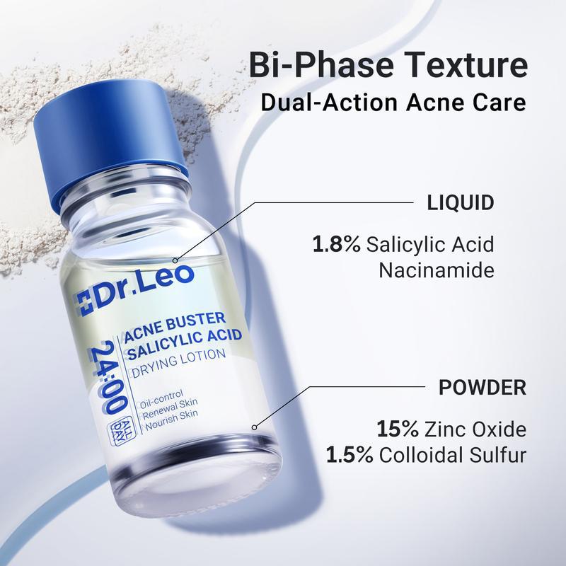 Dr.Leo 24H Acne & Pimple Treatment Drying Lotion | Salicylic Acid + Sulfur + Niacinamide | Viral Product | Inflammation Relief, Post-Blemish Care & High Pressure Pimple Relief #TikTokShopHolidayHaul