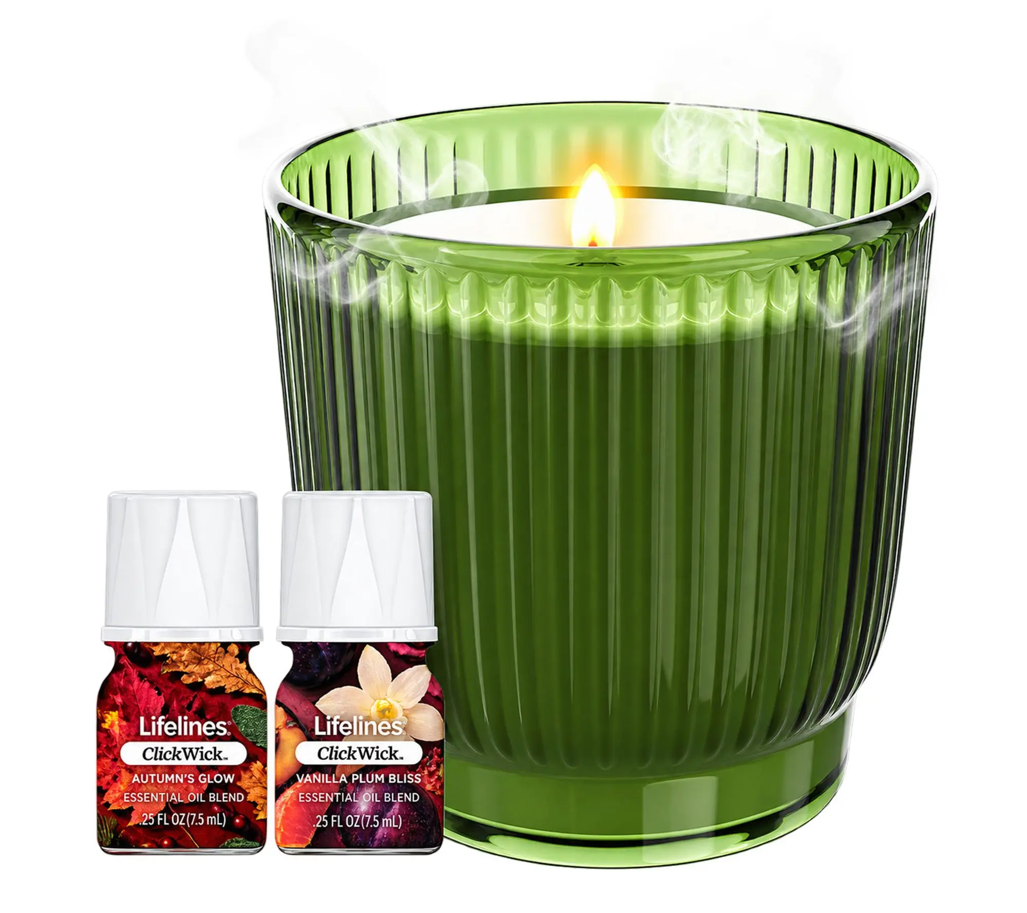 Lifelines Flameless Candle Diffuser w/ 2 Seasonal ClickWicks Lifelines Flameless Candle Diffuser w/ 2 Seasonal ClickWicks