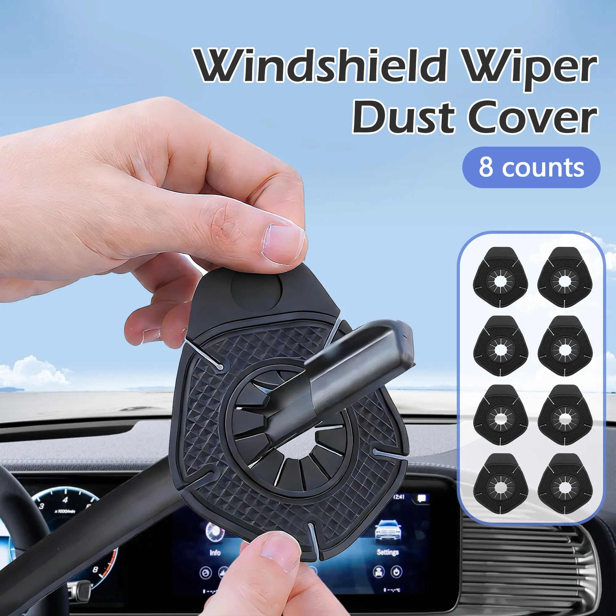 8 Counts car windshield wiper dust covers, silicone wiper guard resists ...