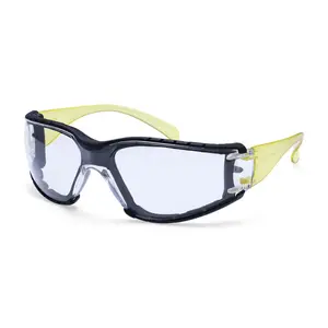 PS32 Portwest Wrap Around Safety Glasses with Removable Foam Gasket – Anti-Fog, Anti-Scratch Polycarbonate Protective Eyewear with UV Protection & Dust Seal