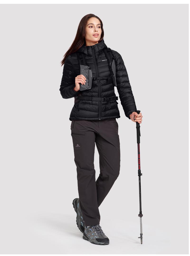 Pioneer Camp Women’s Slim Packable Puffer Jacket – Lightweight, Flattering Fit, Water-Repellent Hooded Jacket Casual