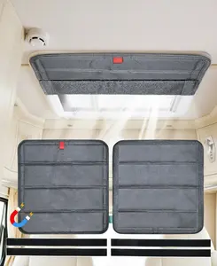 RV Skylight Sunshade and Ventilation Cover - UV-Resistant Roof Vent Shield, Equipped with Velcro Fasteners