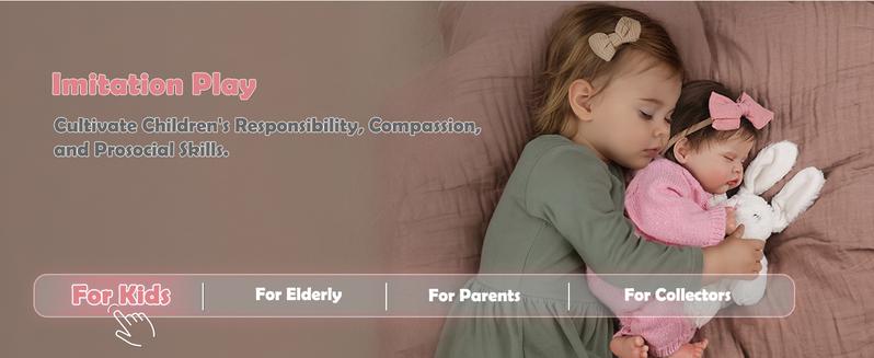 [WOOROY] Reborn Baby Doll New Released - Excellent Gift for Birthday Christmas Gift and New Year, 18 In Realistic Sleeping Newborn Girl Doll, Lifelike Doll with Weighted Soft Cloth Body, Handmade Gift Toy with Accessories Gift Toys for Kids 3+