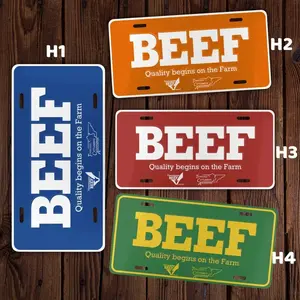 BEEF TCA License Plate, Farm Life Car Truck Decor, Car Accessories, made in USA