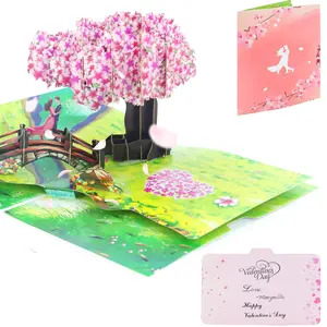 Romantic 3D Pop Up Love Tree Heart Card - Ideal for Anniversary Wedding Valentine's Day, Thoughtful Gift for Husband Wife Her Him Couple, Birthday & Mother's Day Card