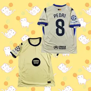 2024-25 Away Champions League Short Sleeve Jersey – Pedri #8