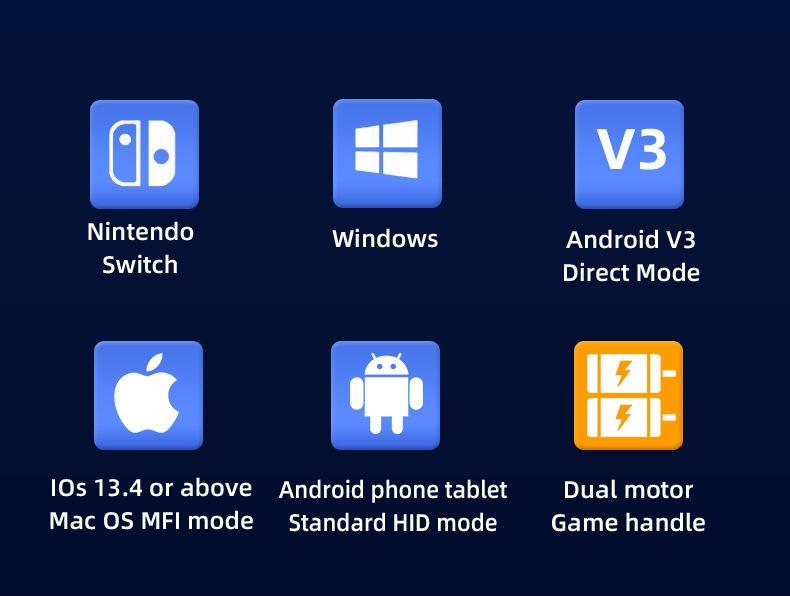 Mobile Phone Gaming Controller Wireless Bluetooth-Compatible Telescopic Gamepad with Cooling Fan for Switch/Android/PC