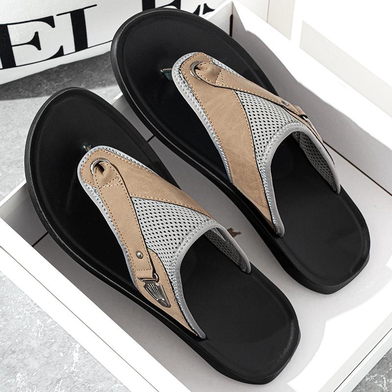 Men's Flip-Flops Breathable Mesh Panels & Lightweight Sole for Daily Indoor Comfort Boy Walking Shoes with Metal Side Accents Men's Flip-Flops Breathable Mesh Panels & Lightweight Sole for Daily Indoor Comfort Boy Walking Shoes with Metal Side Accents