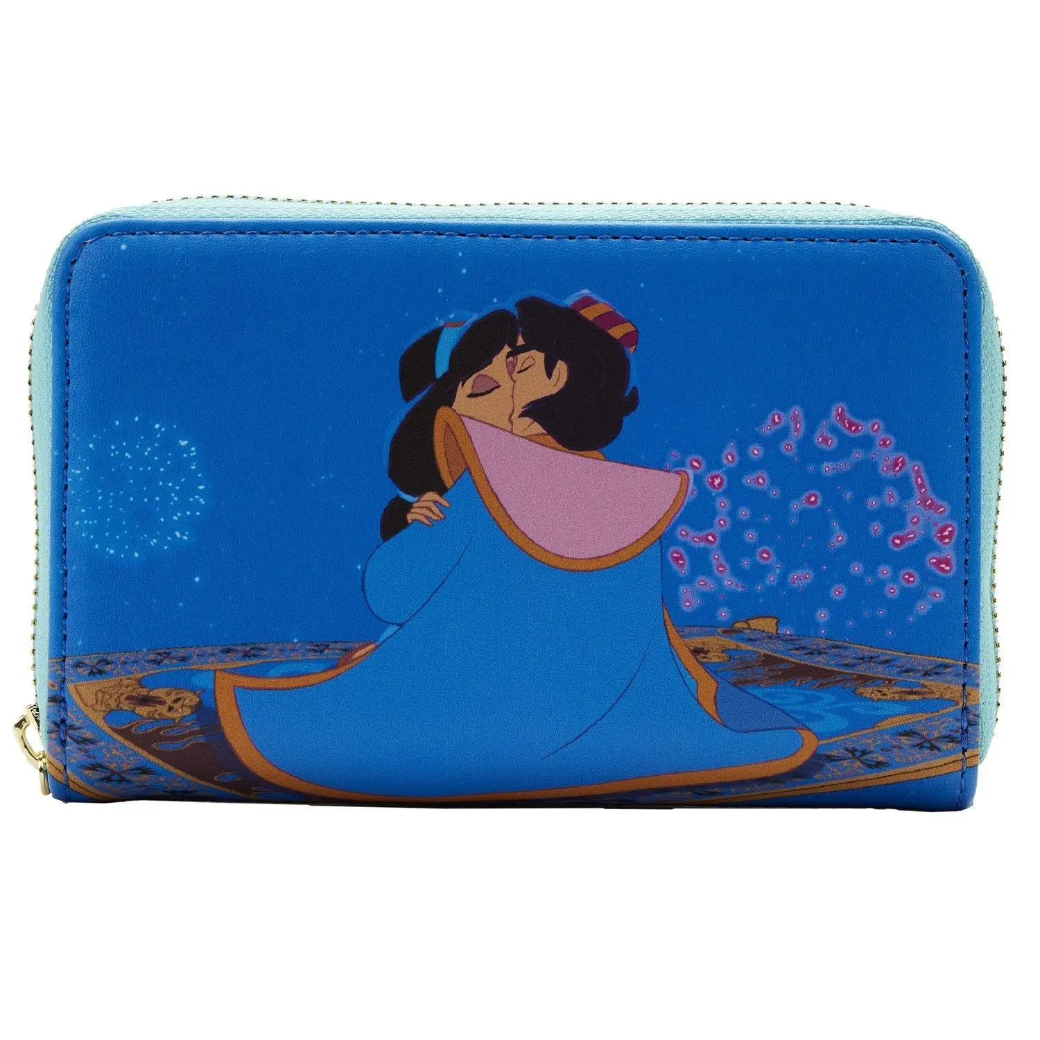 Loungefly Disney Jasmine Princess Series Bold Graphic Zip-Around Wallet for Women, Stylish Faux Leather with Multiple Card Slots, Stylish Wallet, Wallet Cards