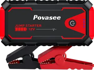 Povasee Jump Starter 5000A Car Jumper Starter, Model A30 12V Jump Box for Car Battery up to 10L Gas or 8L Diesel Engine Battery Jumper Starter Portable with Power Bank/Dual Output/LED Light