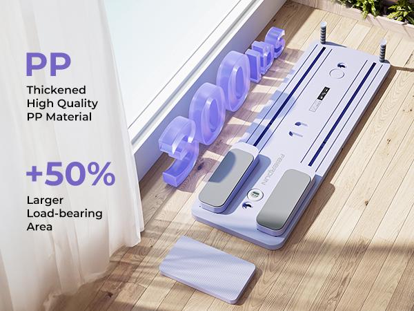 FEIERDUN Pilates Board,Multi-functional Ab Exercise Board,Abs Workout Equipment & Core Strength Training,Foldable Home Pilates Reformer,300LBS Weight Capacity with Timer,Knee Pad and Resistance Band