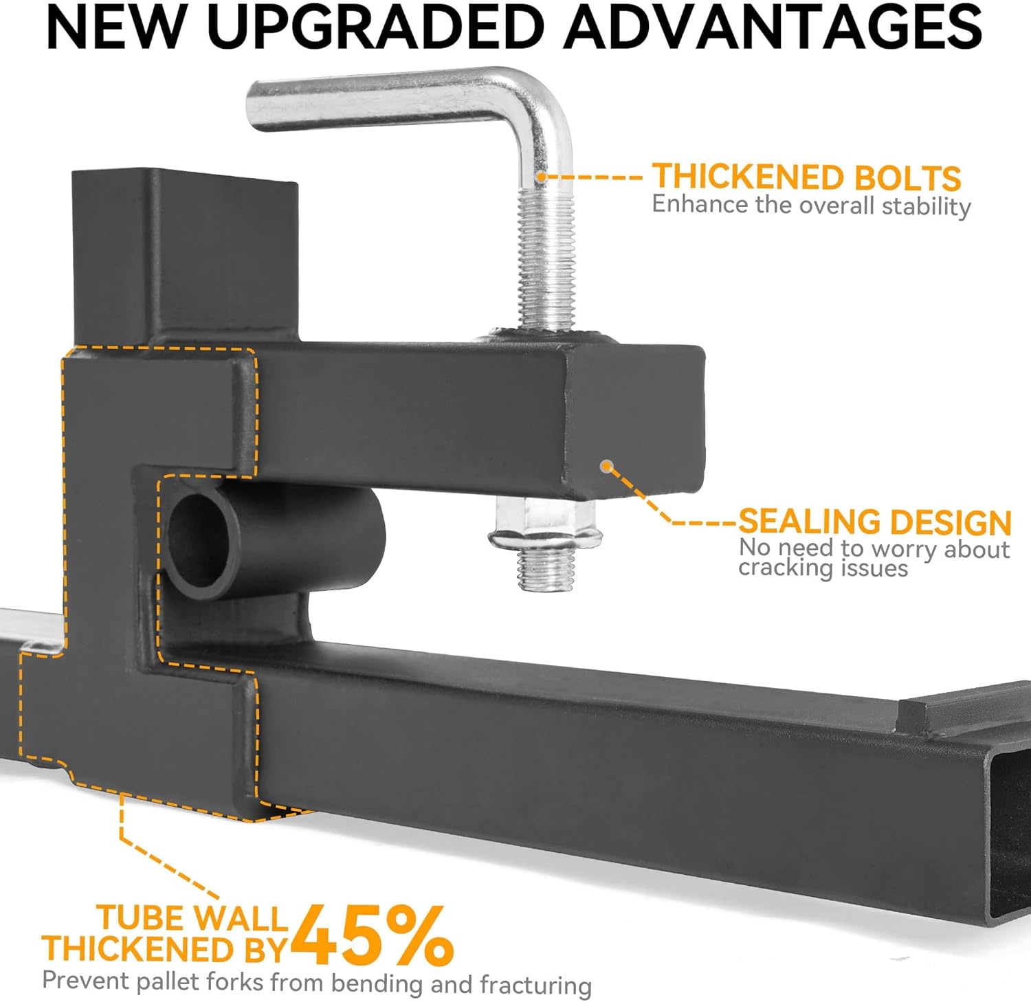 YITAMOTOR 43" 2000LBS / 60" 4000LBS Clamp on Pallet Forks Heavy Duty Tractor Forks with Adjustable Stabilizer Bar Tractor Bucket Forks for Tractor Attachments, Skid Steer, Loader Bucket Truck Stuff Parts Vehicle YITAMOTOR 43" 2000LBS / 60" 4000LBS Clamp on Pallet Forks Heavy Duty Tractor Forks with Adjustable Stabilizer Bar Tractor Bucket Forks for Tractor Attachments, Skid Steer, Loader Bucket Truck Stuff Parts Vehicle