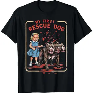 [100% Cotton] Vintage Horror Movie Lover Retro Halloween Shirt Rescue Dog T-Shirt