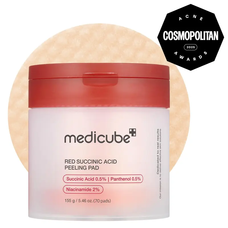 [medicube] Red Succinic Acid Panthenol Pads |  Niacinamide + Salicylic Acid Skincare