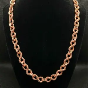 Copper Wire Wrapped Infinity Chain - Handcrafted Jewelry for Everyday Wear