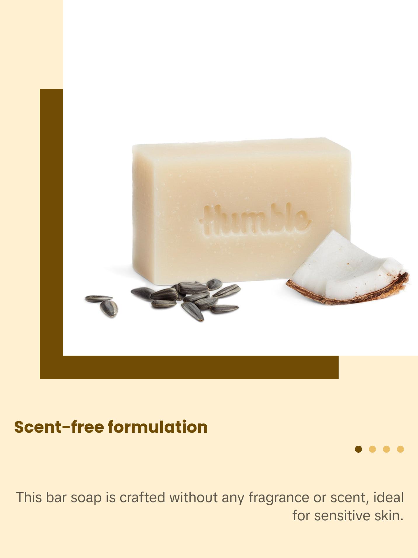 Humble Brands Simply Unscented Bar Soap, Moisturizing & Handcrafted, Vegan 4oz