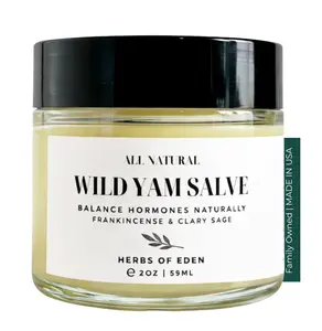 Organic Wild Yam Balancing Salve with Ylang Ylang Frankincense & Clary Sage Gentle Skincare