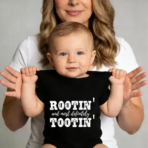 Rootin' Tootin' Baby Bodysuit | "Rootin' Tootin' Most Definitely" Infant Romper | Western Cowboy Gift for Baby Boys Girls