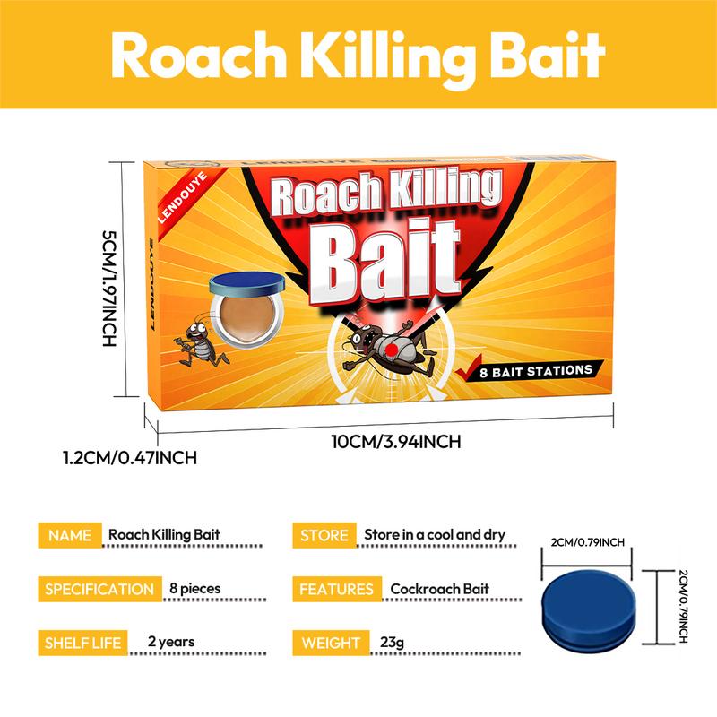 Roach Killing Bait Stations BD Cockroach Killer Gel with 8 Bait Stations for Effective Indoor Pest Control