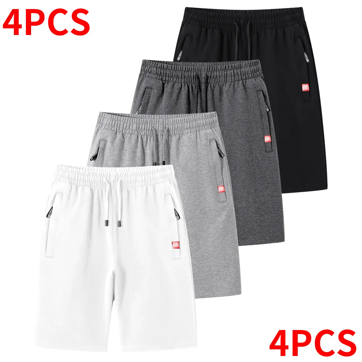 Men’s casual athletic shorts, available in four colors, made from breathable fabric with a zipper design—perfect for summer beach trips, outings, and everyday outdoor activities. Men’s shorts, summer shorts.