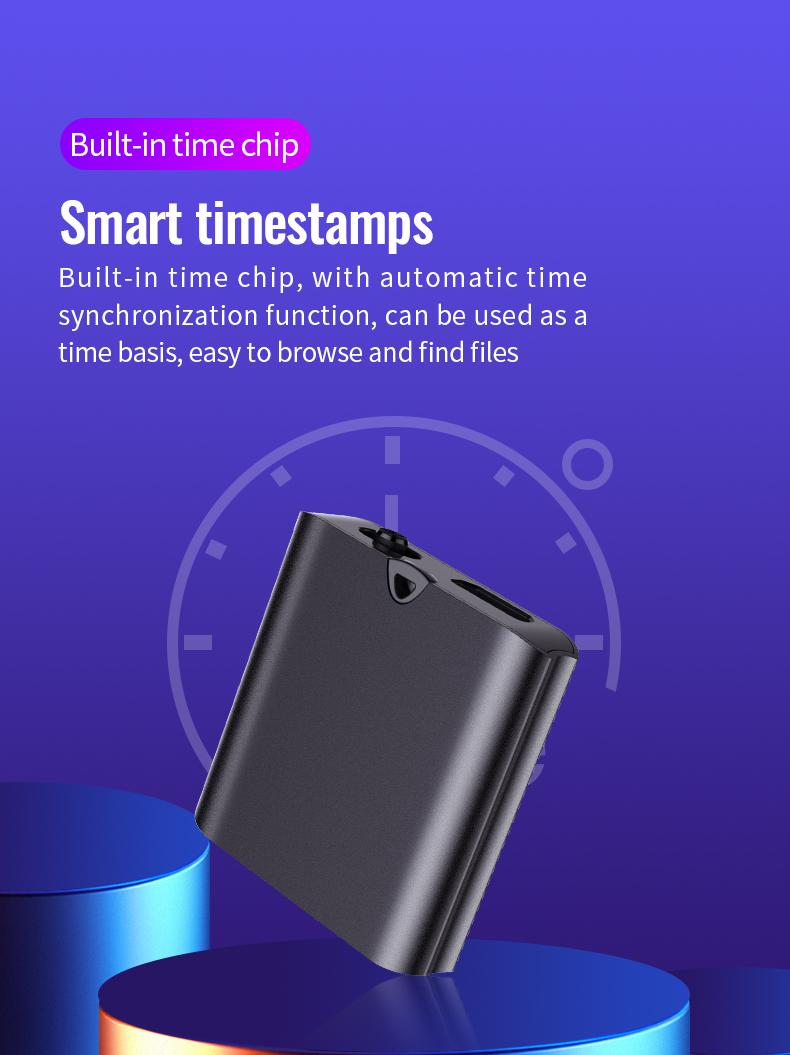 Mini Magnetic Voice Recorder-One-Touch Recording,HD Noise Reduction,Long Battery,Large Storage,Include OTG adapter,Slim and lightweight