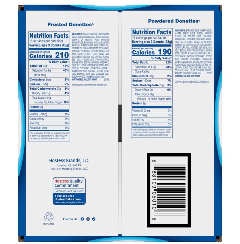 Variety Pack Donuts, Snack Size, 1.5 Oz., 32 Pk. - Assorted Flavors