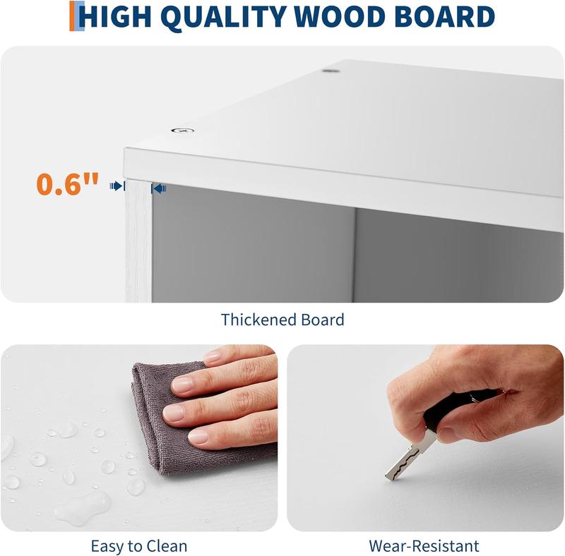 Industrial-Grade 6-Tier Bookcase, Heavy-Duty Rustic Storage Shelf with Anti-Tip Safety Design – Sturdy Organizer for Home Office, Living Room, Bedroom & Library in Modern Farmhouse Style