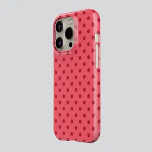 Trendy Red Polka Dot Phone Case for iPhone 17, 16, 15, 14, 13, and Pro Max iPhone 16 Plus and 15 Plus Case Shock- Resistant Protective Case New 2026 Model