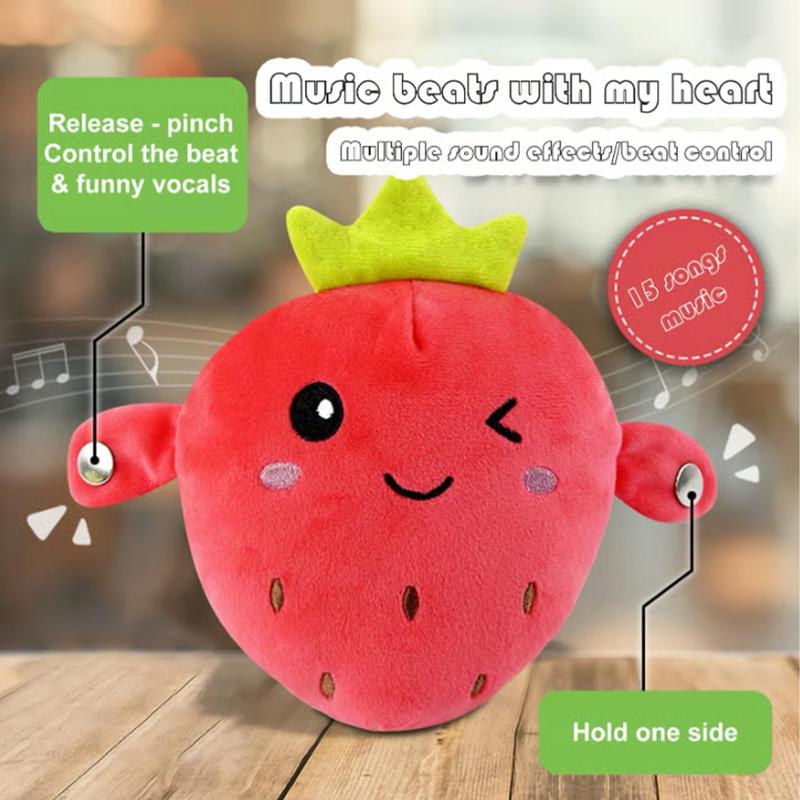 Interactive Music Plush Toy Set – Banana, Strawberry & Carrot Electric Plush Toys for Parent-Child Interaction, Valentine’s Day & Easter Party Fun Gift for Kids