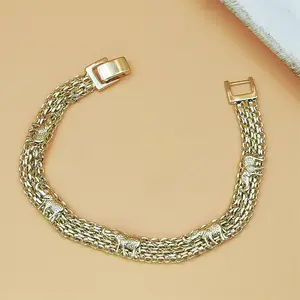 Elephant Bracelet Bestie Gift Lucky Elephant Charm Gold Tone Chain Design Unisex 7 Inches Long Versatile Jewelry for Any Occasion