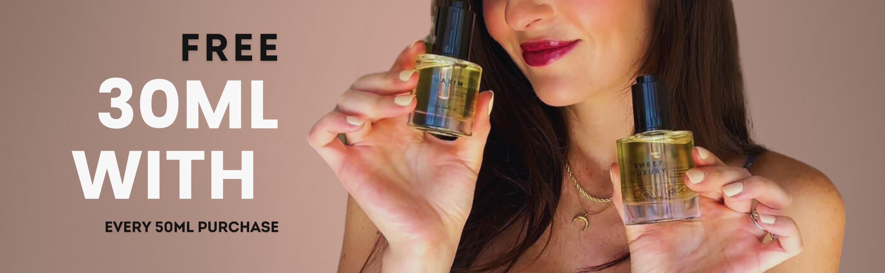 Eternal Perfume Oils - Sweet Luxury Perfume Oil for Men & Women, 50ml with Bonus 30ml Bottle of Your Choice