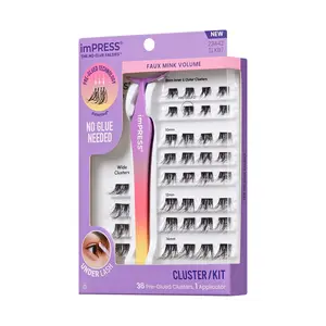 imPRESS Pre-Glued Lash Clusters Kit - Faux Mink Volume