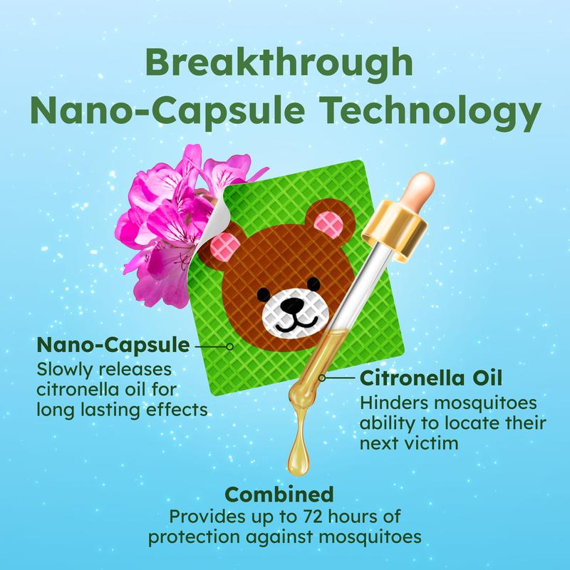 BugMD Squito Stickers Mosquito Repellent Patch Stickers for Kids Safe and Effective Insect Repellent Patches for Toddlers, Kids and Outdoor Activities