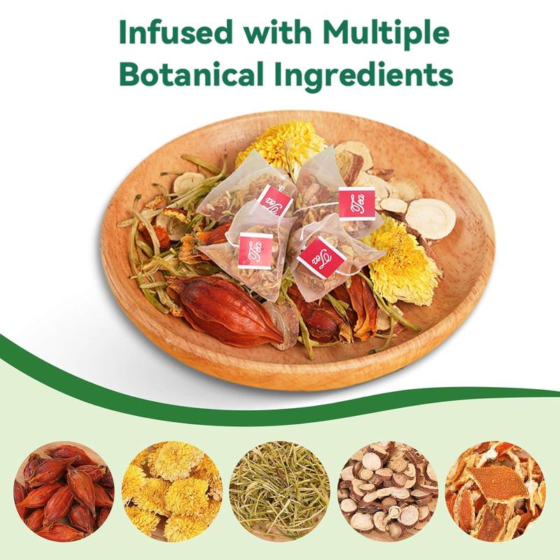 Kanglai Chicory & Gardenia Herbal  Tea Mix with Cooling Relief - Supports Healthy Blood Sugar, Digestion, Weight & Sleep, Natural Sugar-Free Blend, Vegan & Caffeine-Free, 12 Tea Bags natural ingredient  herbal drinks